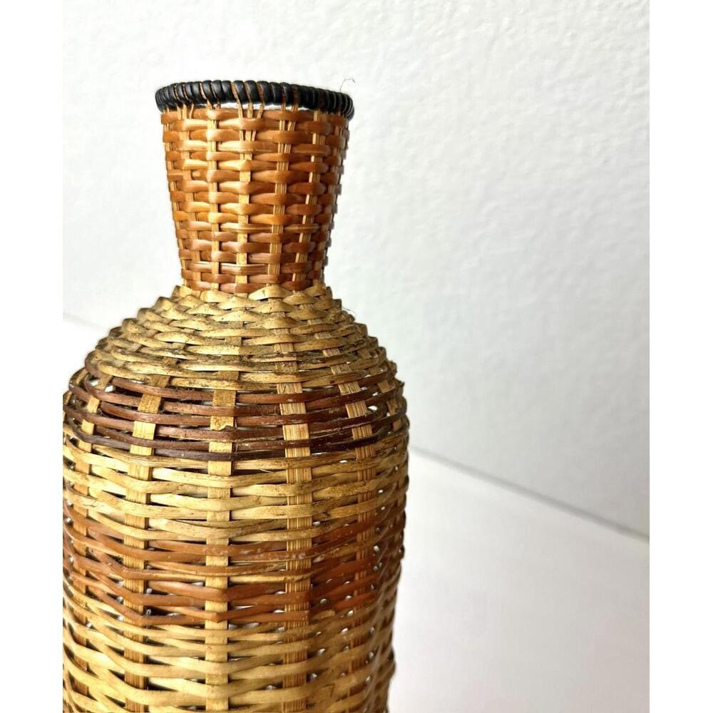 Vintage wicker decorative hollow vase/for dried flowers - Picture 2 of 4